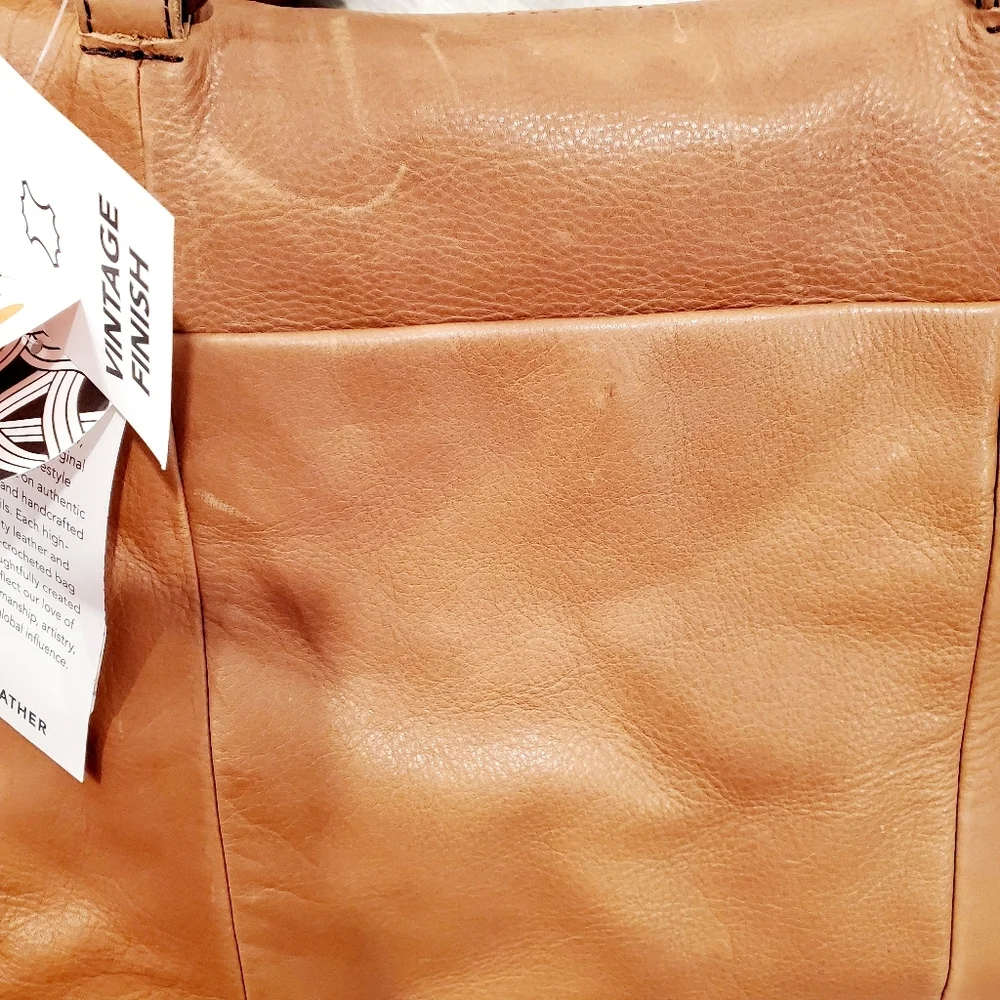 NEW The Sak Sierra Brown Convertible Satchel Bag